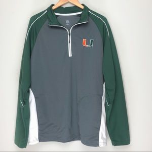 U-America Univ of Miami Half-Zip Pullover Jacket
